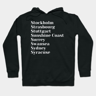 Cities starting with the letter, S Hoodie